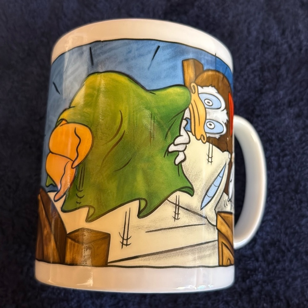 Disney Store Donald Duck Mug X-Large Jumbo Vintage Need Boost to leave my Roost